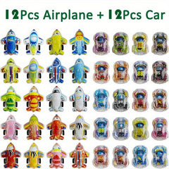 50pcs Pull Back Car Pull Back Plane Random Pull Back Automatic Running Car