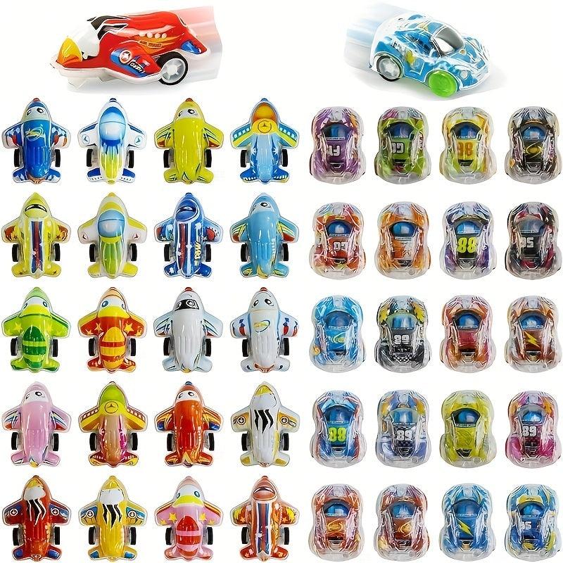 50pcs Pull Back Car Pull Back Plane Random Pull Back Automatic Running Car