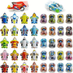 50pcs Pull Back Car Pull Back Plane Random Pull Back Automatic Running Car