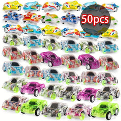 50pcs Pull Back Car Pull Back Plane Random Pull Back Automatic Running Car
