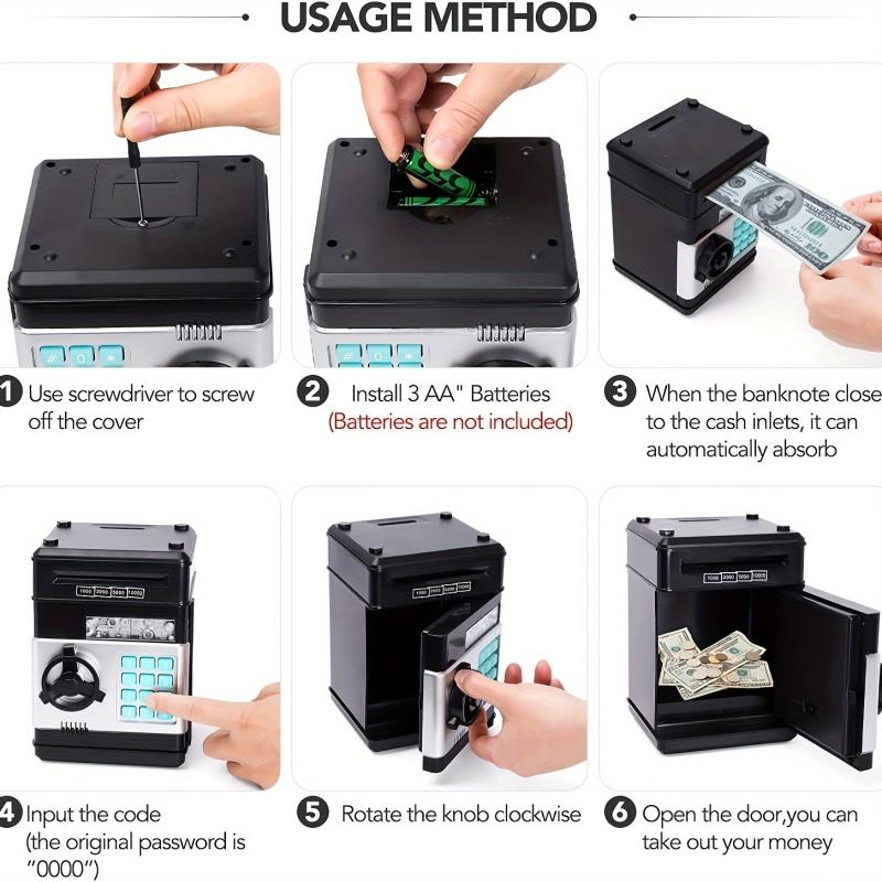 Kids Electronic Coin Savings Jar w/ Password Protection