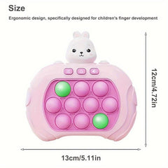 Rabbit Pop Fidget Game Quick Push Bubble Toy Pop It Pro Light Up Game