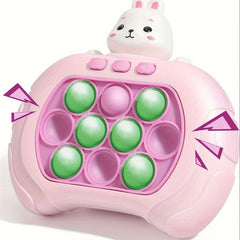 Rabbit Pop Fidget Game Quick Push Bubble Toy Pop It Pro Light Up Game