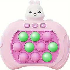 Rabbit Pop Fidget Game Quick Push Bubble Toy Pop It Pro Light Up Game