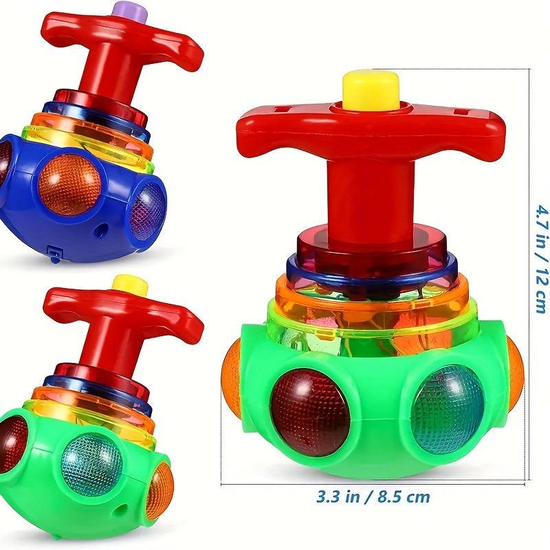 LED Music Rotating Gyro Decompression Toy Christmas Gift