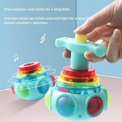 LED Music Rotating Gyro Decompression Toy Christmas Gift