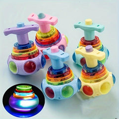 LED Music Rotating Gyro Decompression Toy Christmas Gift