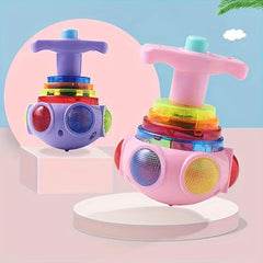 LED Music Rotating Gyro Decompression Toy Christmas Gift