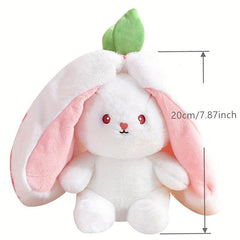 7-inch Strawberry Rabbit Transforming Plush Toy