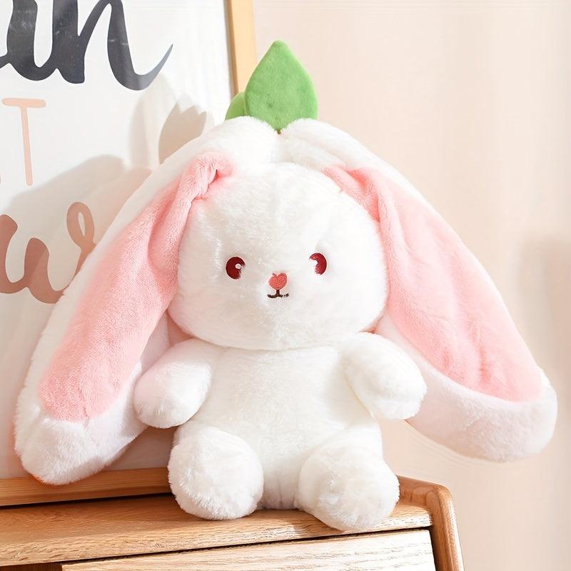 7-inch Strawberry Rabbit Transforming Plush Toy