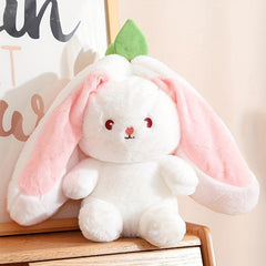 7-inch Strawberry Rabbit Transforming Plush Toy