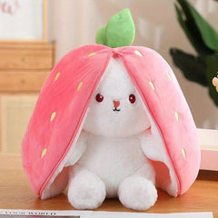 7-inch Strawberry Rabbit Transforming Plush Toy