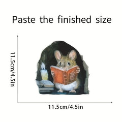 3D Mouse Hole Sticker for Fun Desk Decor