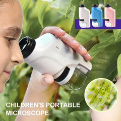 Mini Pocket Microscope Kit 60 120x Handheld Microscope With LED Light