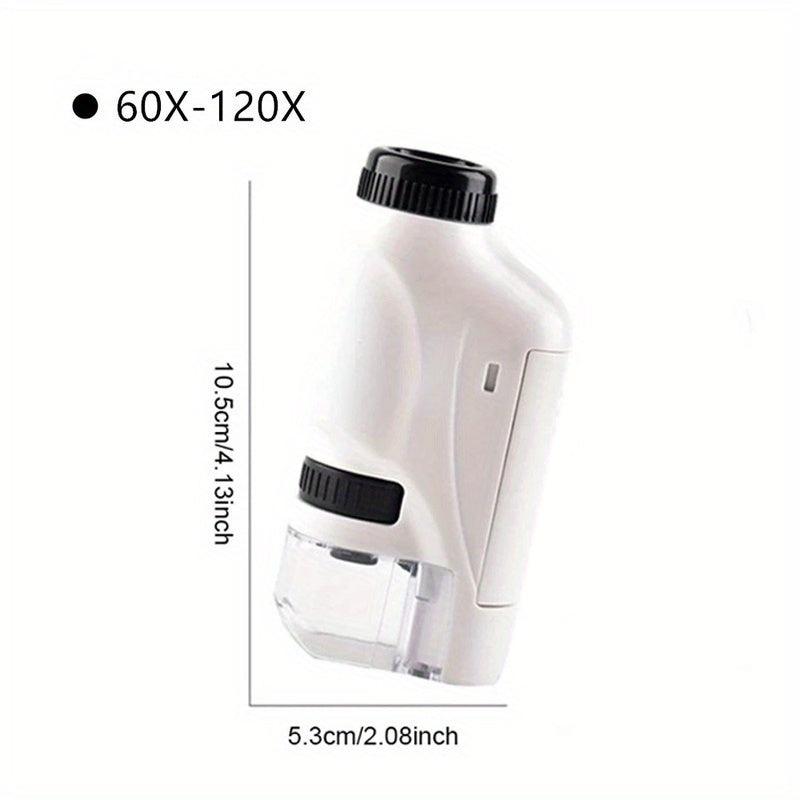 Mini Pocket Microscope Kit 60 120x Handheld Microscope With LED Light