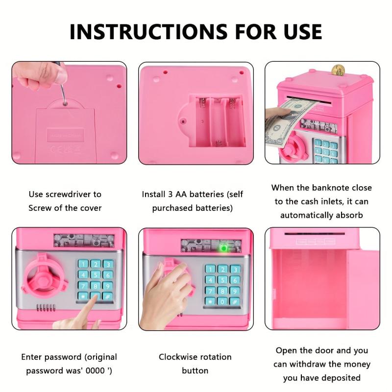 Piggy Bank For Kids Password Protection Large Electronic Money Banks
