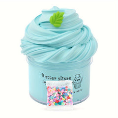 Non Sticky Yellow Apricot Cyan Slime Set Soft and Fun DIY Toy