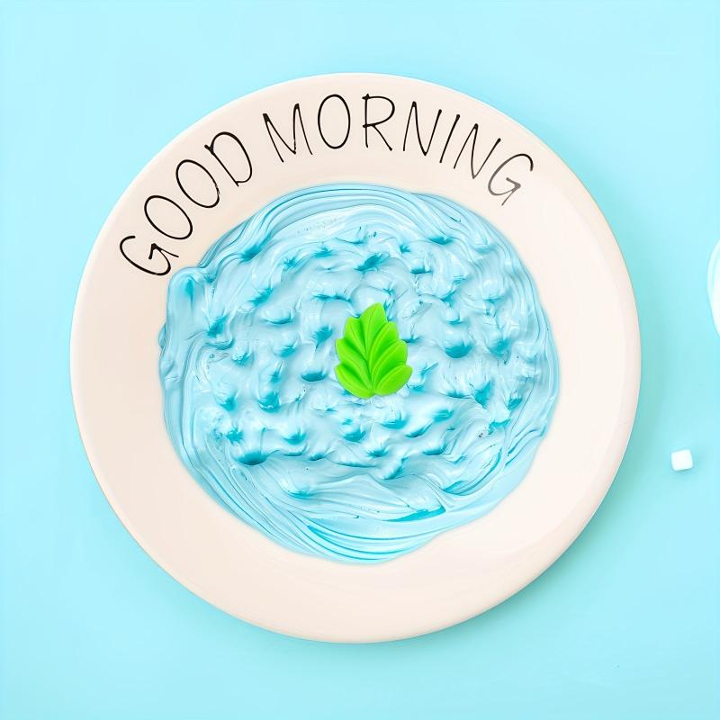 Non Sticky Yellow Apricot Cyan Slime Set Soft and Fun DIY Toy