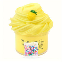 Non Sticky Yellow Apricot Cyan Slime Set Soft and Fun DIY Toy