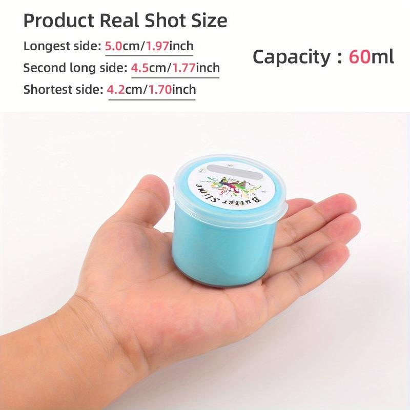 Non Sticky Yellow Apricot Cyan Slime Set Soft and Fun DIY Toy