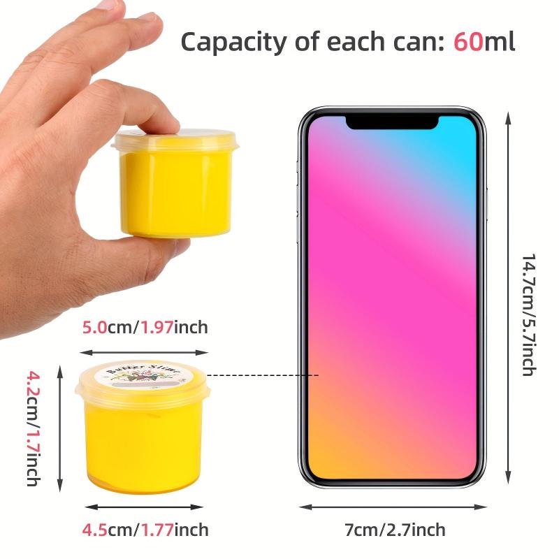 Non Sticky Yellow Apricot Cyan Slime Set Soft and Fun DIY Toy