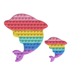 Dolphin Silicone Push Bubbles Fidget Sensory Toy Stress Relief