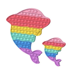 Dolphin Silicone Push Bubbles Fidget Sensory Toy Stress Relief
