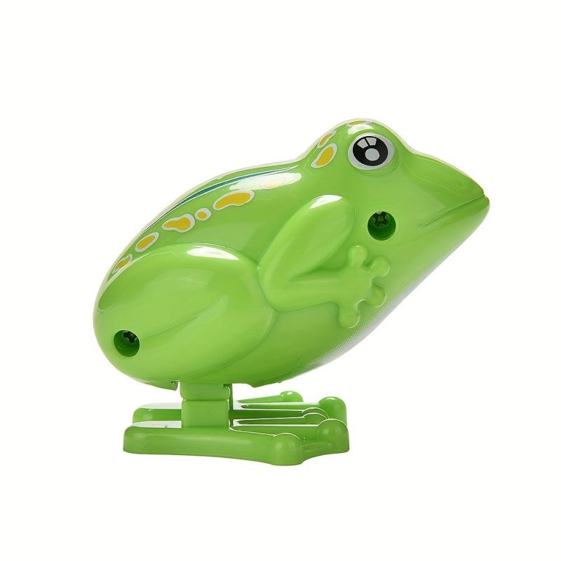 Wind Up Frog Jumping Animal Clockwork Toy Classic Educational Plastic