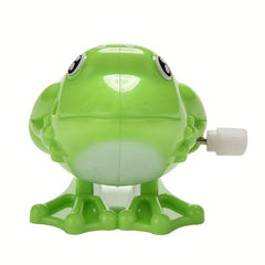 Wind Up Frog Jumping Animal Clockwork Toy Classic Educational Plastic