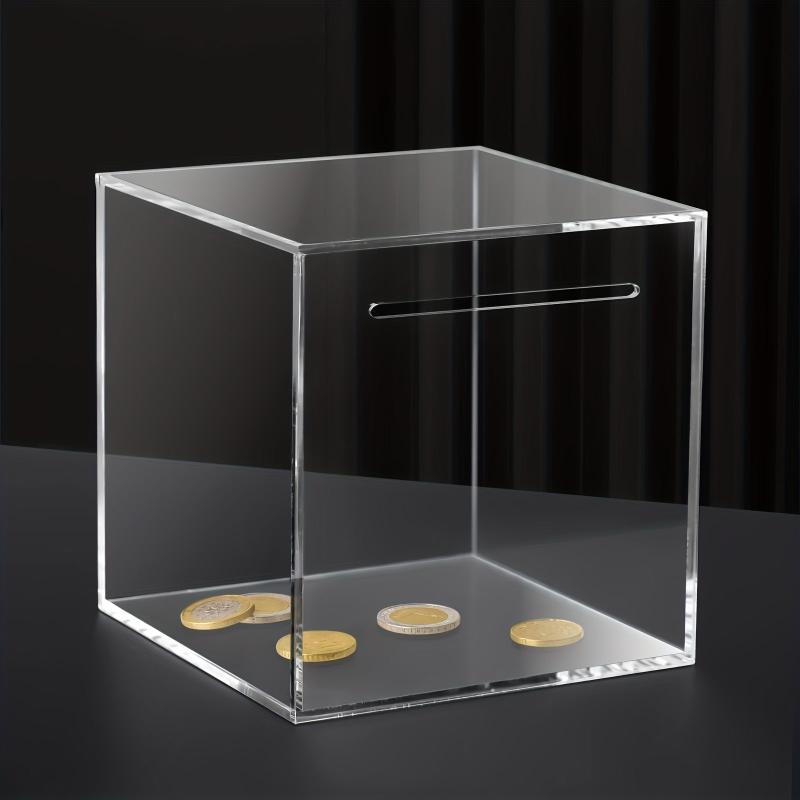 Clear Acrylic Piggy Bank - Save Money for Kids & Adults