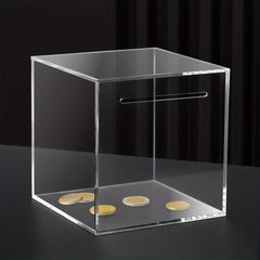 Clear Acrylic Piggy Bank - Save Money for Kids & Adults