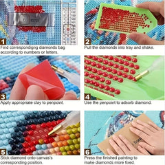 5D Diamond Painting Cartoon Girl Mosaic Cross Stitch Kit