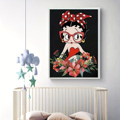 5D Diamond Painting Cartoon Girl Mosaic Cross Stitch Kit