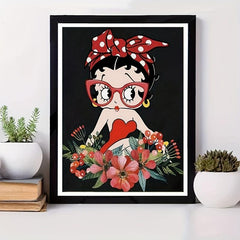 5D Diamond Painting Cartoon Girl Mosaic Cross Stitch Kit
