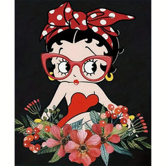 5D Diamond Painting Cartoon Girl Mosaic Cross Stitch Kit