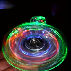 Explosive Fidget Spinner Crystal With Light Luminous Transparent LED Light Toy