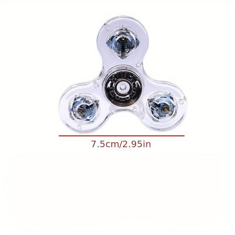 Explosive Fidget Spinner Crystal With Light Luminous Transparent LED Light Toy