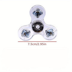 Explosive Fidget Spinner Crystal With Light Luminous Transparent LED Light Toy