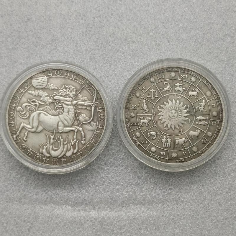 Twelve Constellations Zodiac Sagittarius Coin in Capsule Gift