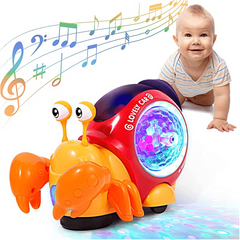 Musical Light-Up Crawling Snail Toy for Babies