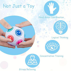 Rainbow Puzzle Ball Speed Cube Fidget Toy