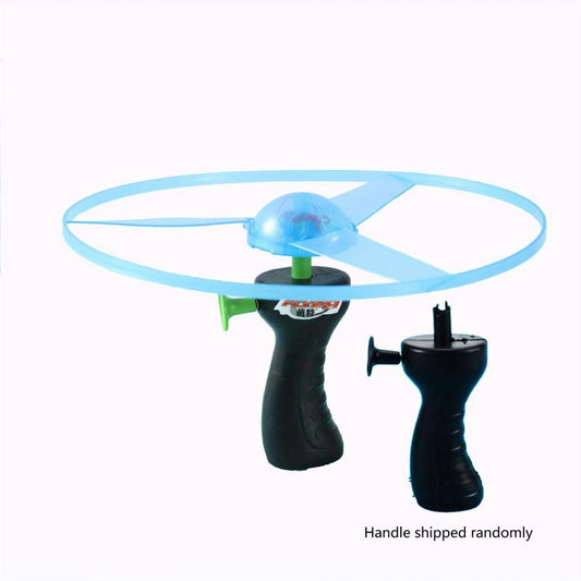 Glitter Pull Wire Flying Saucer Luminous Toy