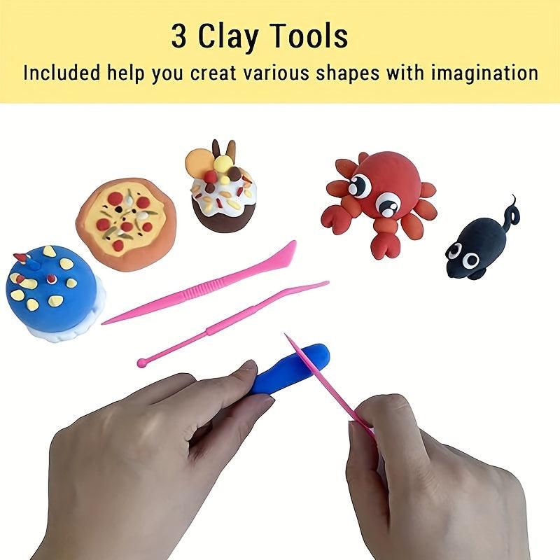 24 Colors Magic Modeling Clay Kit with Tools for Slime Play Clay Art
