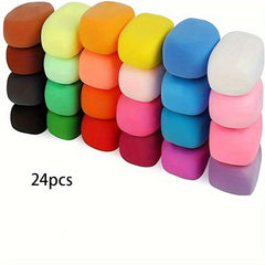 24 Colors Magic Modeling Clay Kit with Tools for Slime Play Clay Art