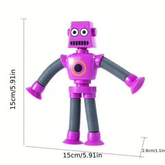 4pcs Cartoon Robot Decompressing Toys Multifunctional Creative Sensory Toys