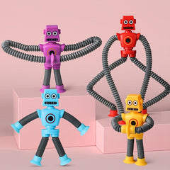 4pcs Cartoon Robot Decompressing Toys Multifunctional Creative Sensory Toys