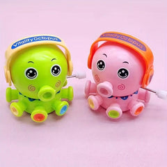 Kids Wind Up Octopus Toy Baby Fun Rotating Cartoon Chain
