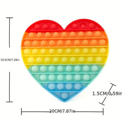 Jumbo Pop Popper Sensory Stress Relief Game Circular Round Rainbow