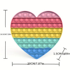 Jumbo Pop Popper Sensory Stress Relief Game Circular Round Rainbow