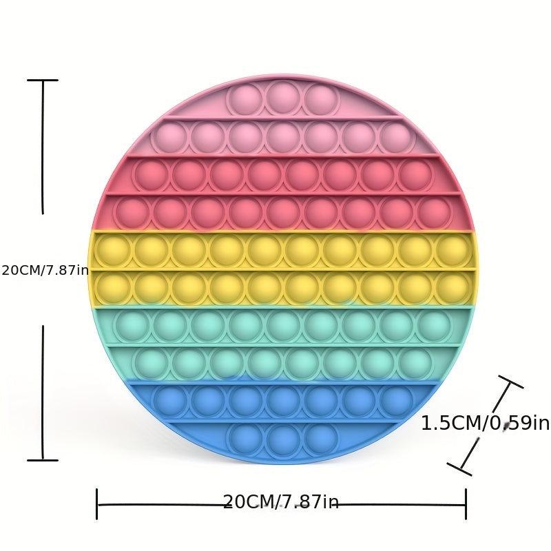 Jumbo Pop Popper Sensory Stress Relief Game Circular Round Rainbow
